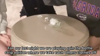 Lacy Lotus, Skylarxraee, Group of Girls in Spin-the-Bottle Striptease Game