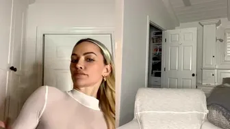 Lindsey Pelas, Curvy Star in See-Through Fishnet Lingerie Tease