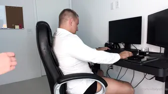 Delia Rose, Sultry Babe in Red Dress Seduces the Boss in the Office