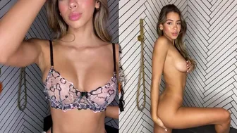 Carolina Samani, Sensual Lingerie Striptease In Shower