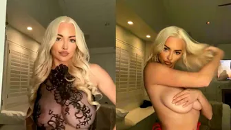 Lindsey Pelas, Livestream Transparent Lingerie Try-On Showcase