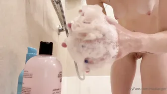 Madi Anger, Wet Soapy Bare Intimate Tease in the Shower