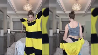 Amanda Cerny, Bee Outfit Striptease Live Stream
