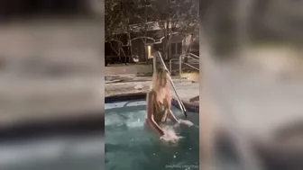 Lil Tay, Leopard Swimsuit Pool Tease