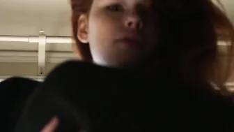 Sabrina Lynn, Showing Off Perky Breasts in See-Through Shirt