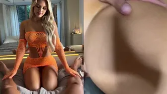 Scarlettkissesxo, Blonde Babe in Orange Fishnet Intimate Session