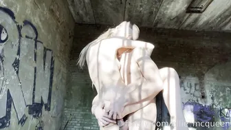 Elle_McQueen, Outdoor Standing Encounter in Abandoned Building