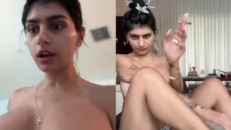Mia Khalifa, Topless Smoking Livestream Chat
