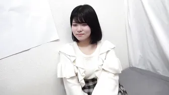 Chubby Japanese Trying Fishnet Stocking Lingerie