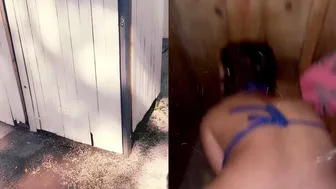 Layladeline, Creampie in Outdoor Public Shower
