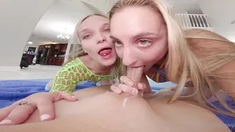 Bigbootybailey, Shesaubsome, Sevin7676, Littlelyssyy, Two Flexible Babes in Fishnet Bodysuit Threesome