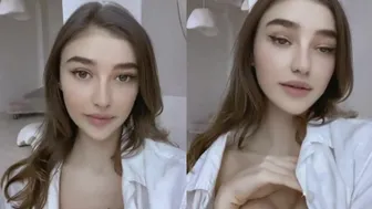 Olivia Casta, Flashing Naked Perky Breasts