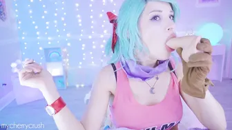 Cherry Crush, Dragon Ball Bulma Dildo Masturbation